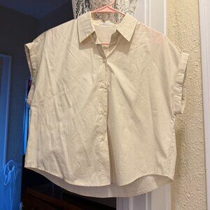 lewkin light yellow roll up sleeve oversized top